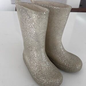 H&M Kids Glitter Rain Boots - Silver. 8.5.